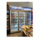 Variable Frequency Freezer Display Cabinet R404a Multifunctional Glass Door