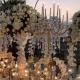 ZT-325G Latest Design Gold Crystal Candelabra Wedding Table Decoration Centerpiece For 15 Arms