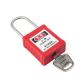 Self-elastic 4mm stainless steel beam safety padlock with master key for mechanical lockout-tagout