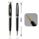 Personalized Black and Gold Roller Gel Pen with Custom Laser Logo Writing Length 240M