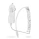 Aluminum PC 5V 2A Car Charger 1M Iphone Interface White MFi
