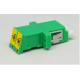 Green Fiber Optic Adapter With Shutter Long Flanged ISO9001 RoHS Certification