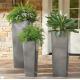 Contemporary Brushed Tapered Stainless Steel Planter Box For Indoor And Outdoor