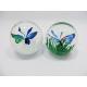 Glass paperweight,  glass ball,  glass butterfly ball, home decorative glass, art glass, glass color ball