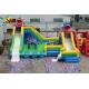Waterproof Inflatable Obstacle Castle Water Slide Park Customized Logo Painting
