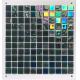 48x48mm Swimming Pool Mosaic Tiles Spain Strip Iridescent Glass Mosaic Flower Pattern