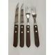 Morror finishing wooden steak knives And Forks With Blister Card