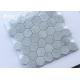 Hexagon Carrara Marble Mosaic Wall Tile 42pcs Sheet No Chemical Tight Structure