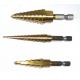 High Speed Steel Step Drill Bit Hex Shank Titanium Coated Straight Flute For Metal Titanium Step Drill Bit