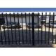 Rails 45mm*45mm 2100mm*2350mm width tubular Hercules Crimped spear Fence panels stain black interpon powder coated
