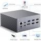 12-in-1 Gray Alumilum USB C Docking Station For Windows MacOS And Linux - 4K 60Hz Display Resolution