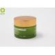 Green Glass Cosmetic Cream Jar 50ml Customized Silk Printing Logo Available