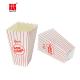 Red And White Popcorn Food Packaging Gift Boxes 2.9 X 2.9 Inch For Movie