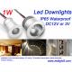 1W Mini LED Down Light DC12 or DC3V Epistar COB IP65 Waterproof showcase