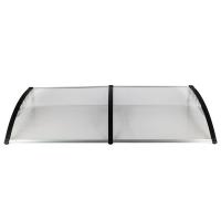 Soundproof 200x100 Canopy Rain Cover , Polycarbonate Porch Canopy Black Holder