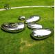 Stainless Steel Garden Stone Sculpture Mirror Polished Park Decoration Abstract Statue Outdoor Art Modern