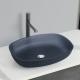 Countertop Mounted Bathroom Wash Basins Melon Shape Glass Vessel Sinks