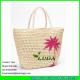 LUDA Crochetting straw ladies handbag palm leaf embroideried straw beach bag