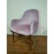 Velvet Cushion U Shaped Base 57cm Wrought Iron Dining Chair