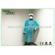 Anti Static Blue / Green Disposable Isolation Gowns With knitted wrist For Food Workshop/Laboratory