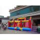 Double Lane Commercial Inflatable Slide Obstacle And Playground Inside