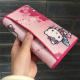 Cute Authentic Stingray Skin Lady Long Kitty Cat Trifold Wallet Genuine Leather Female Clutch Card Bag Women Coin Purse
