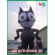 Inflatable Black Cat / Strong Oxford Cloth Inflatable Animal Cartoon Height 8m
