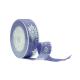 Silver Printing Printed Elastic Ribbon Roll Purple Color Wear Resistant