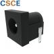 Right Angle Low Voltage DC Power Connectors Rated Current 3A Black Color