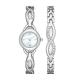 14mm Alloy Quartz Watch Luxury OEM Silver Crystal Watch Bracelet For Ladies