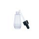 20/30ml Transparent Glass Clear Cylindrical Bottle With Golden/Black Drop For Cosmetic Glass Bottles