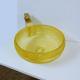 17.7 Inch Yellow Bathroom Sink Bowl Style 180mm 12mm Round Crystal