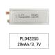 Rechargeable 20mAh 3.7v Li Polymer Battery Super Ultra Thin
