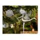 Large Fairy And Dandelion Stainless Steel Sculpture For Garden Decoration