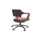 Pink Cream Colour Ergonomic Office Chair With Metal Frame