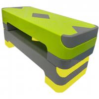 60mm Adjustable Aerobic Step Board 2 Levels Freestyle Aerobic Platform Green