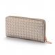 19x10x3cm 4C Offset PU Leather Wallets , ROHS Woven Leather Wallet Card Holder
