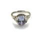 Sterling Silver with Lavender Amethyst Cubic Zirconia Gemstone Ring(R167)