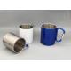 Double Walled Insulated Silver 250ml Camping Cups