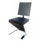 Brown Seat PU Dining Chairs , Indoor Living Room Modern Leisure Chair