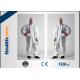 Liquid Resistant Disposable Coveralls With Hood , Protective Coverall Suit Nonwoven