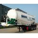 3 Axle dry powder material bulk cement semi trailer with Bohai air compressor