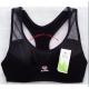 OEM Shock Absorber Nylon / Cotton Black Breathable Front Closure Sports Bra For Running