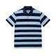 Summer 100% Cotton Polo Shirt Short Sleeve Unisex Multicolor Horizontal Striped Shirt