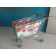 180L Acrylic Advertisement Supermarket Shopping Trolley 4 Wheels ISO9001 - 2008