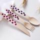 Nature Birchwood Cutlery Set 160 mm Purple Wooden Utensils