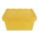 600x400x360mm PP Attached Lid Plastic Moving Crate for and Organized Storage Solution