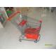 80L Supermarket Shopping Trolley With Grey Powder Coating And Shopping Basket