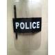 Double handles Police Anti Riot Shield with baton holder and cup