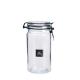 1L Empty Seasoning Containers Transparent Kitchen Glass Jars With Black Lid